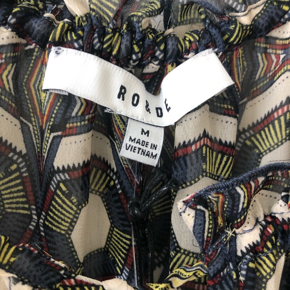 NWT RO&DE Geometric Pattern Ruffle Detail Top - Picture 3 of 8